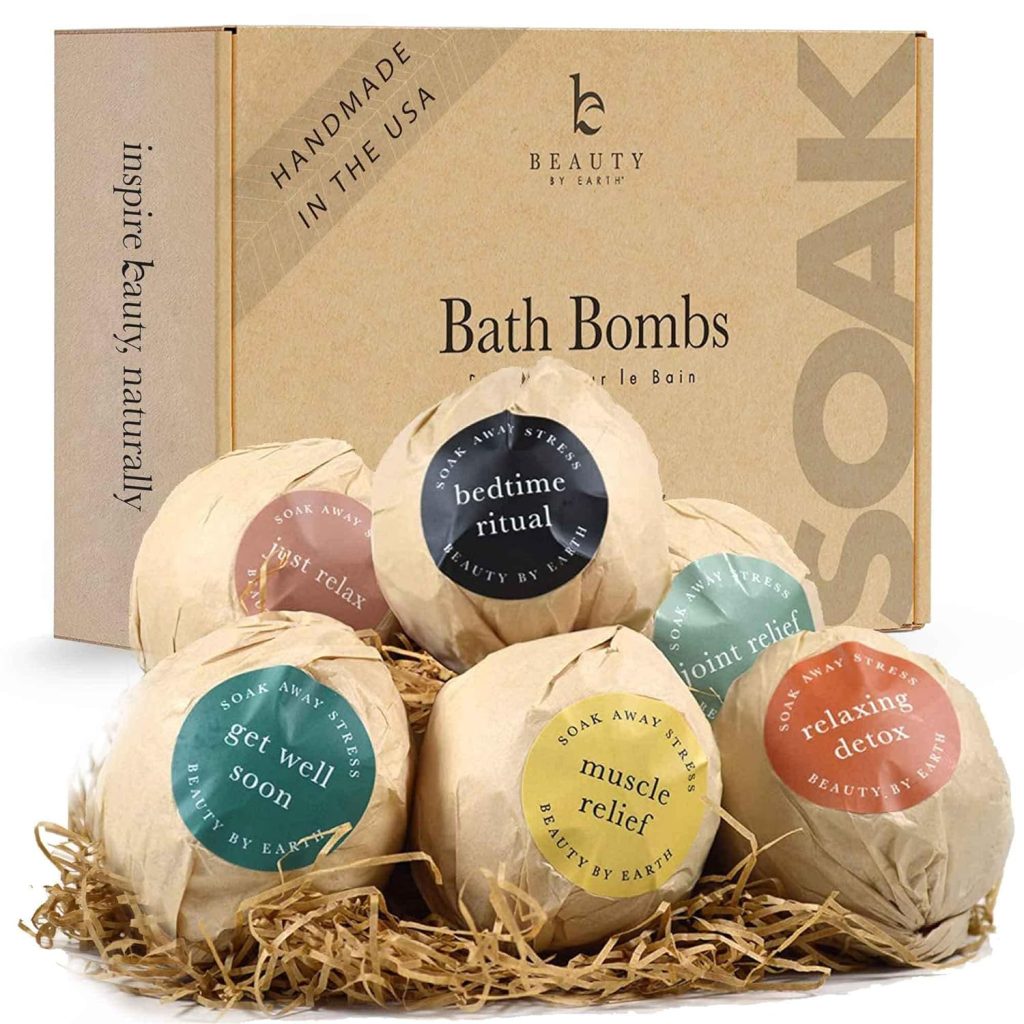 Relaxing bath bombs for best gifts for anxiety.